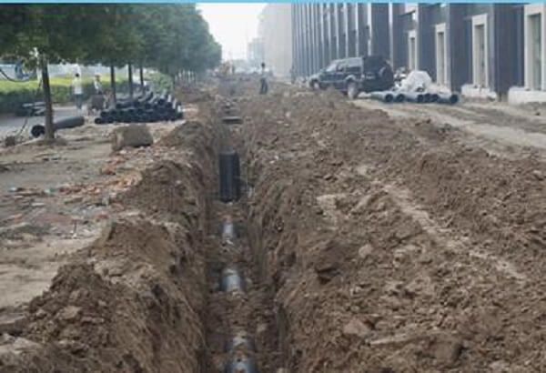 Backfilling HDPE Double wall corrugated pipe
